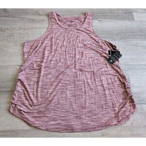 NWT New Torrid Scoop Neck Active Tank Top Space Dye Burgundy 4 4X